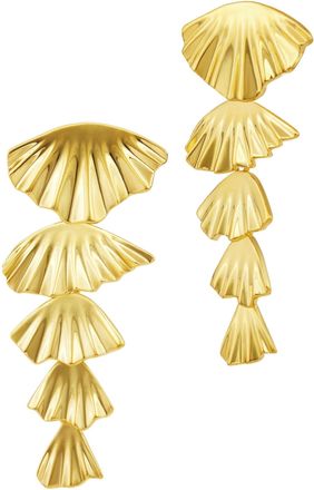 Savvy Cie Jewels 5 TIER FOLDED FAN DROP EARRINGS