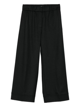 D.exterior D. Exterior Black Trousers Featuring An Elasticated Waistband And Straight Hem