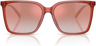 Michael Kors Canberra 56mm Square Sunglasses in Soft Pink /Pink Mirror at Nordstrom