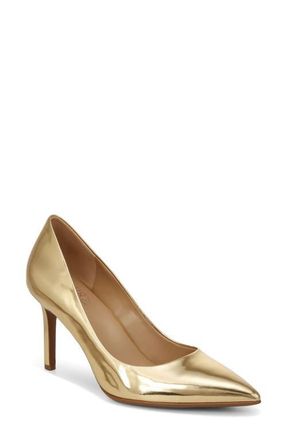 Naturalizer Anna Pointed Toe Pump in Warm Gold Leather at Nordstrom, Size 9.5