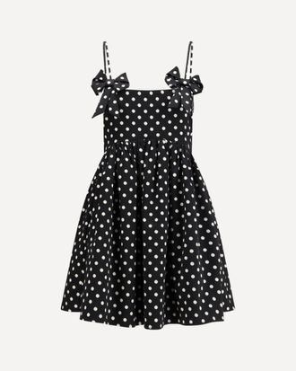 Ganni Polka-Dot Satin Mini Dress Female 38