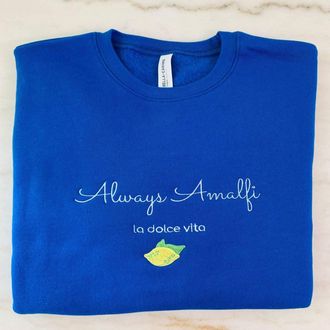 Bella + Canvas Always Amalfi Unisex Sweatshirt In True Blue