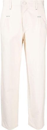 See By Chloé pintuck-detail tapered jeans - women - Cotton/Cotton - 38 - Neutrals