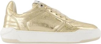 Zadig&Voltaire Zapatillas de Piel con Estampado de Logo Met&aacute;lico - Shoes - Mujer - Amarillo - 36 EU