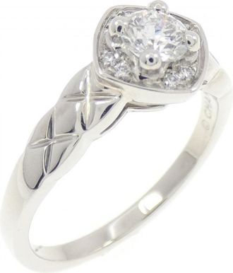 Chanel Platinum Platinum 950 Band Ring (Pre-Owned)