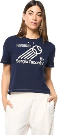 Sergio Tacchini Nera Boxy Tee in Maritime Blue at Nordstrom, Size Xx-Large