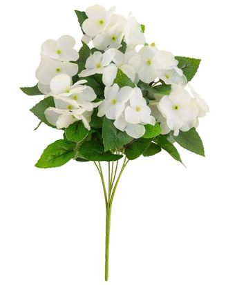Nearly Natural 14In Uv-Resistant Artificial Hydrangea Bush (Indoor/Outdoor) - Set Of 6