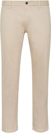 Philipp Plein Broeken, Heren, Beige, 4Xl, Leer, Lange Getailleerde Broek