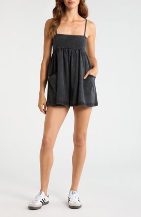Free People FP Movement Hot Shot Strappy Romper in Black at Nordstrom, Size X-Large