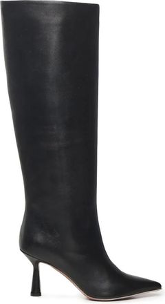 Giuliano Galiano Schoenen, Dames, Zwart, 38 1/2 EU, Zwarte Hoge Laarzen Puntige Neus Hak