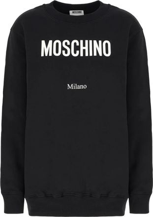 Moschino Logo Sweatshirt - Dames - Sweatshirts - Zwart - S - Katoen - Hoodies & sweatvesten