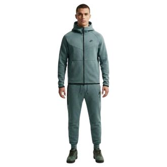 Nike Heren-hoodie met ritssluiting en chevronpatroon (Leisteen)
