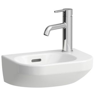 Laufen Laufen - Lua Lavabo Con Enjuague Manual, 1 Grifo A La Derecha