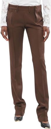 Dsquared2 Brown Straight Flat Front Pants