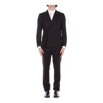 Tagliatore Double Breasted Suits, male, Black, Size: XL Double Breasted Suit
