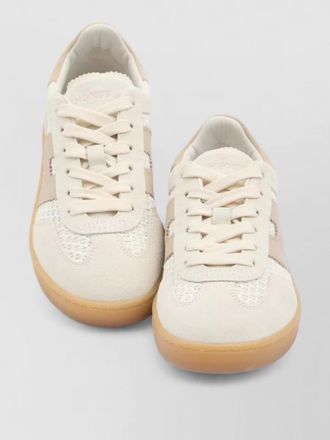 Hogan cool low top crochet suede sneakers