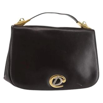 Dior Pre-owned Handbags, female, Brown, Size: ONE SIZE Pre-owned Leather Hand Bag