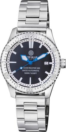 Deep Blue Ocean Master 500 Automatic Black Dial Mens 40 mm Watch OM500BLKBLUINNERBRCOYS