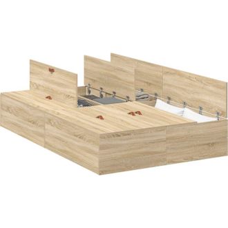 vidaXL Estructura De Cama Roble Sonoma 190 X 120 X 31.5 Cm Vidaxl