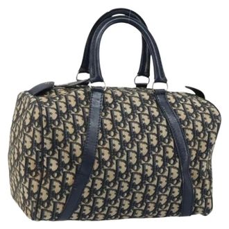 Dior Pre-owned Handbags, female, Blue, Size: ONE SIZE Pre-owned Vintage Trotter Boston Bag