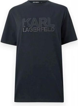 Karl Lagerfeld T-shirt met ronde hals - Heren - T-shirts - Blauw - M - Tops