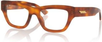 Bottega Veneta 51mm Rectangle optical glasses in Tortoise at Nordstrom
