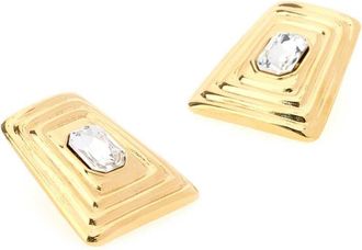 Alessandra Rich Womens Gold Metal Earrings Crygold Orecchini