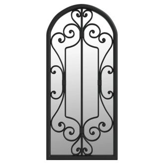 Berkfield Home Mirror Black 100x45 cm Iron for Indoor Use