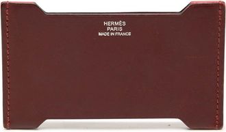 Herm&egrave;s Pre-owned Hermes Tadelakt and Sombrero Manhattan Card Holder Ladies 8D4ZAF19EVNCB7JF