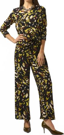 Joseph Ribkoff Long Sleeves With Cuffs Top In Black/multi/multicolor