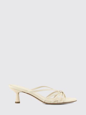 Aeyde Sandali mules Abby in pelle liscia con tacco medio a rocchetto