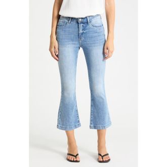 Joie High Waist Crop Slim Flare Leg Jeans in Medium Wash at Nordstrom Rack, Size 12