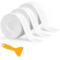 OEM Sellador Para Ba&ntilde;o, 3 Rollos De Cinta Autoadhesiva De Silicona Blanca, Sellador Para Ba&ntilde;era, Cocina Y M&aacute;s (320 X 3,8 Cm) - Crezuo