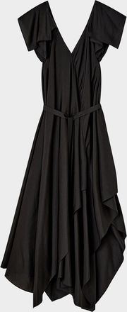 Joseph Plumet Draped Habotai Silk Maxi Dress