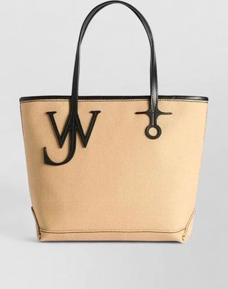 J.W.Anderson nylon silk tote bag dual handles trim