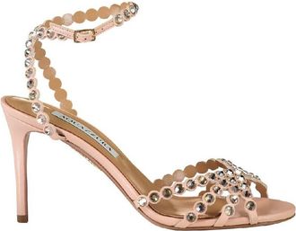 Aquazzura Tequila Leather Sandals, Brand Size 37 (US Size 7)