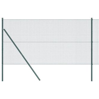 Berkfield Home Welded Wire Fence with 13 Posts Green 1.2x50 m Steel
