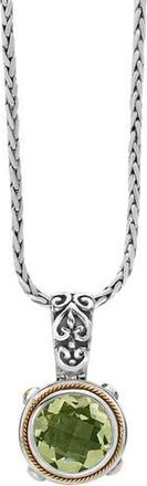 Effy Sterling Silver & 18K Gold Green Amethyst Pendant Necklace at Nordstrom Rack