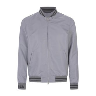 Alexander McQueen Gray Jacket Aw23 Polyester Ribbed Trims