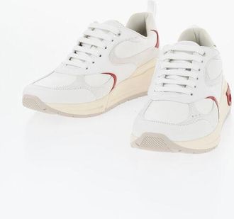 Ferragamo Leather Sneakers COSIMINA with Logo Sole size 42,5