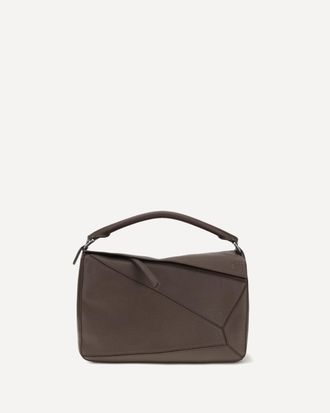 Loewe Large Puzzle Handbag in garnet calfskin Male UNI