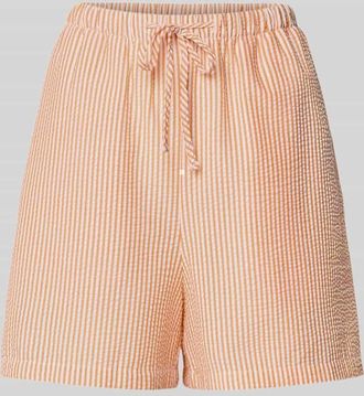 Tommy Hilfiger Regular Fit Badeshorts mit Baumwoll-Anteil aus Seersucker in Orange, Gr&ouml;&szlig;e XS
