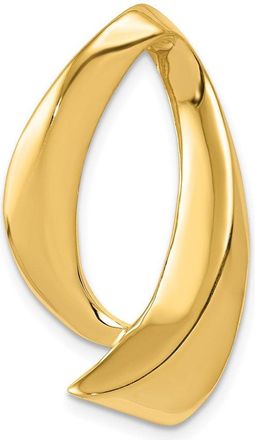 Diamond2Deal 14k Yellow Gold Fits up to 8mm Regular, 10mm Fancy Reversible Omega Slide