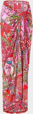 Camilla Heirloom Empire Multi Wear Long Sarong Coverup with Frill Edges