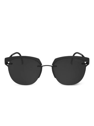 Silhouette oval-frame sunglasses - Black