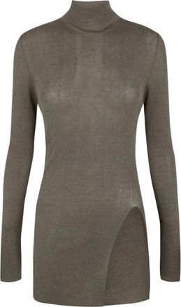 Cortana Maglione Girocollo a Maglia Fine - - Knitwear - Donna - Verde - 2XS