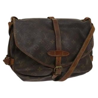 Louis Vuitton Tweedehands Canvas Louis Vuitton tassen - Dames - Pre-owned - Bruin - Maat: ONE Size Leer