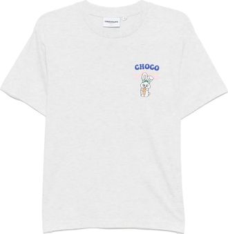 Chocoolate logo-embroidered T-shirt - women - Cotton - S - Grey