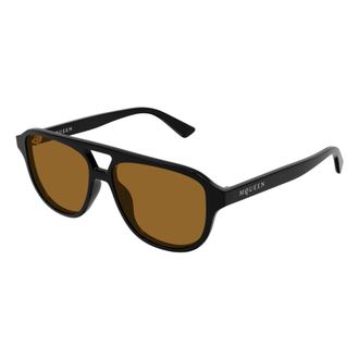 Alexander McQueen Am0573S Zonnebril - unisex - Accessoires - Zwart - Maat: 54 MM