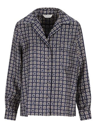 Max Mara buttoned pattern shirt - Blue